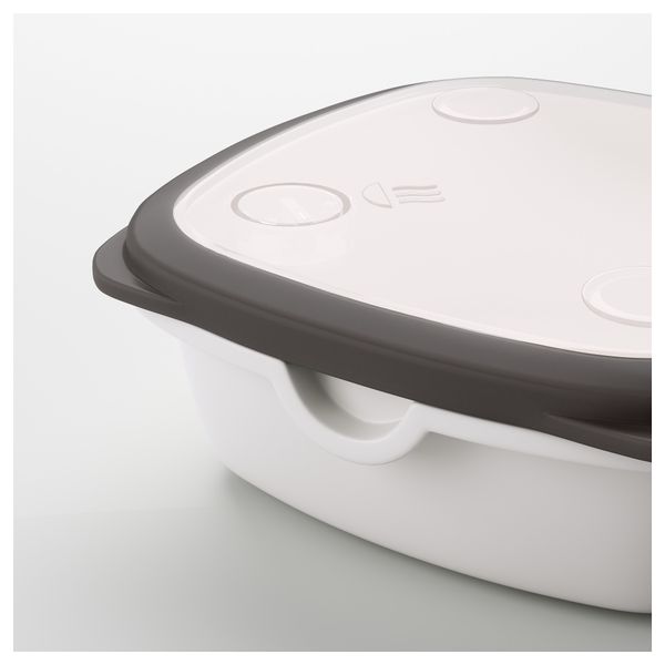 Контейнер ИКЕА/365+, белый, серый (17x17x6 см) - схема-чертеж с размерами