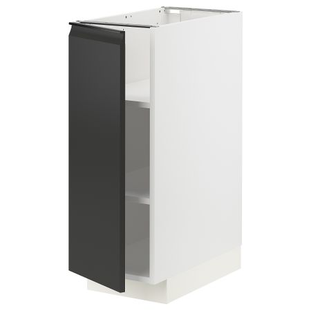 Напольный шкаф с полками, белый, Upplöv матовый антрацит, 30x60 см IKEA METOD МЕТОД 094.928.90