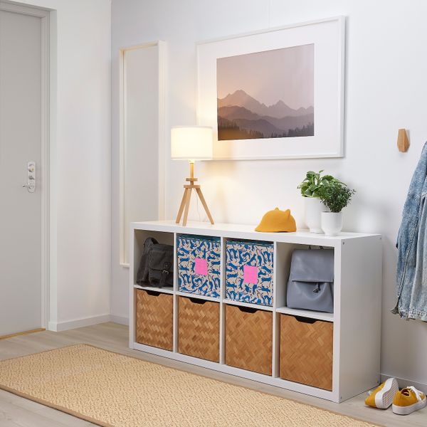 Мешок, с рисунком кот/синий бежевый IKEA PLUGGHÄST ПЛУГГХЭСТ 304.820.21 - фото 3