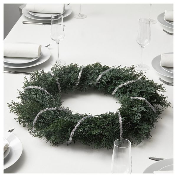 Искусственный венок СМИККА, д/дома/улицы, кедр (60 см) - фото 3