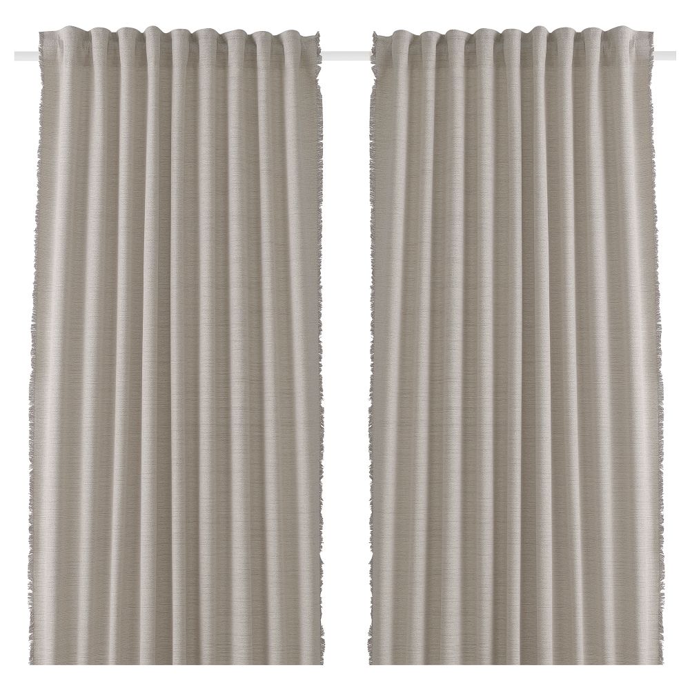 Затемняющие гардины, 2 шт., серый, 140x300 см IKEA VÄXELBRUK 805.689.46 - фото 1