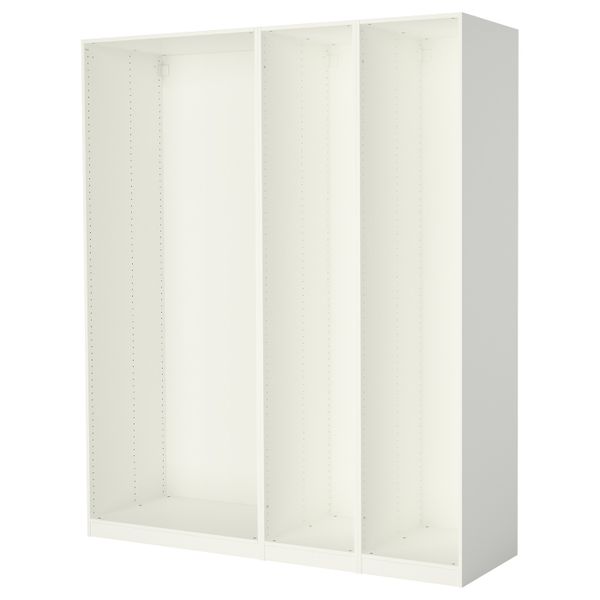 3 каркаса гардеробов, белый 200x58x236 см IKEA PAX ПАКС 298.729.12 - фото 1