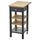 STENSTORP Столик с колесами - черно-коричневый/дуб 45x43x90 см