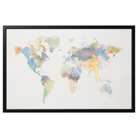 Картина с рамой БЬЁРКСТА, Наш мир, черный (118x78 см)