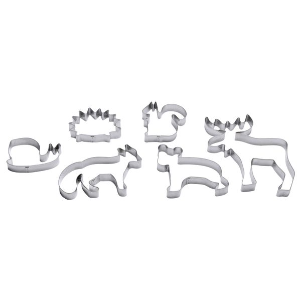 Формочки для печенья, 6шт ДРОММАР, серебристый - фото 1