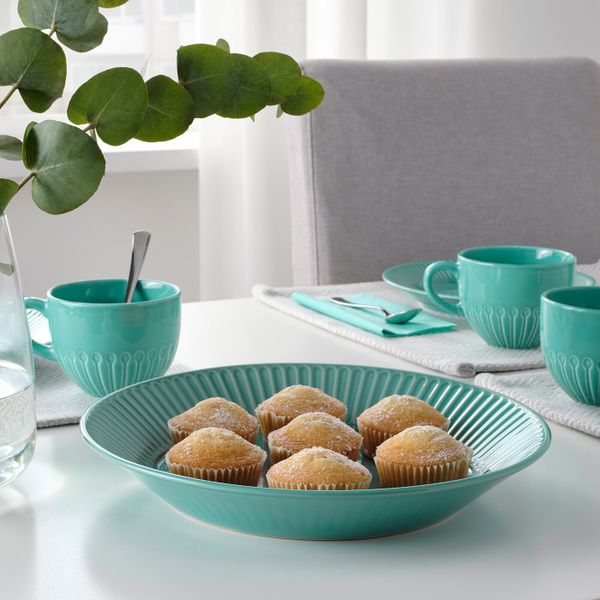 Блюдо, бирюзовый 29 см IKEA STRIMMIG СТРИММИГ 704.900.76 - схема-чертеж с размерами