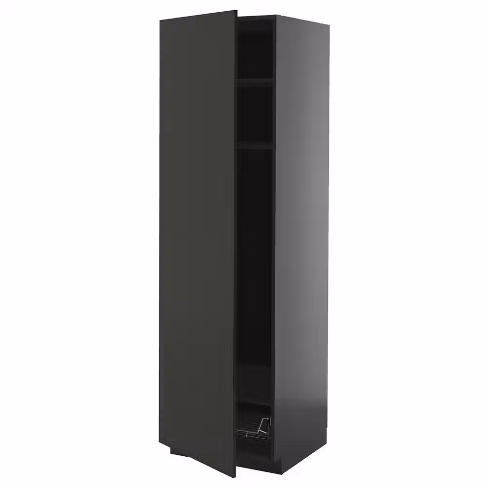 METOD Выс шкаф с полками/проволоч корзин - фото 1