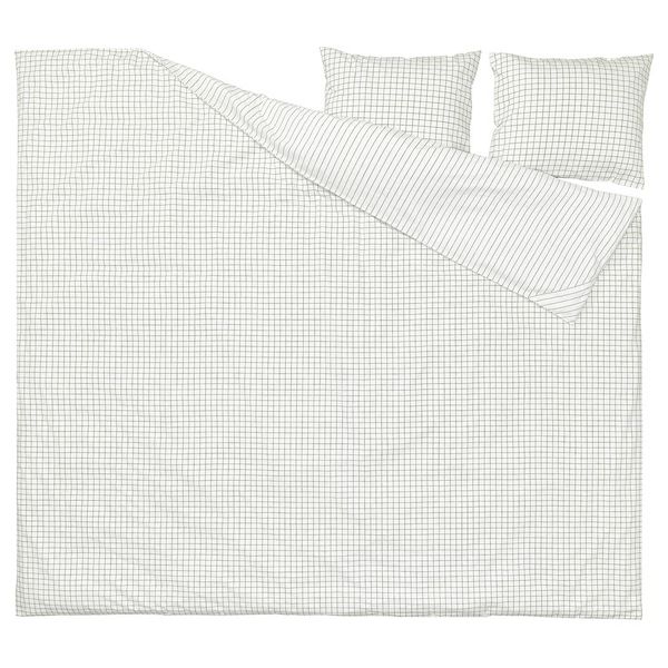 DOFTAKLEJA Пододеяльник и 2 наволочки - белый/антрацит 240x220/50x60 см - схема-чертеж с размерами