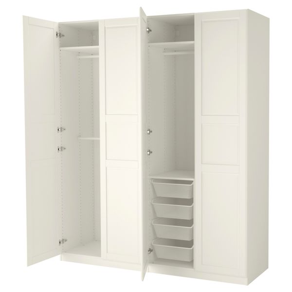 Гардероб, белый Tyssedal белый, 200x60x236 см IKEA PAX ПАКС 690.960.00 - фото 2