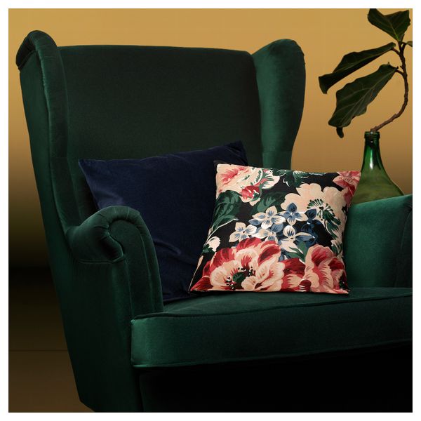 Чехол на подушку, черный/разноцветный 40x40 см IKEA LEIKNY ЛЕЙКНИ 205.086.63 - фото 5