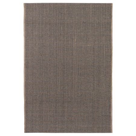 Ковер безворсовый, черный-естественный 60x90 см IKEA LISBJERG ЛИЗБЬЕРГ 004.243.58