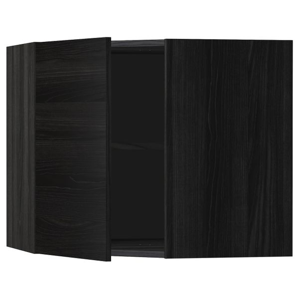Угловой навесной шкаф с полками, черный, Тингсрид черный 68x60 см IKEA МЕТОД 192.323.21 - схема-чертеж с размерами