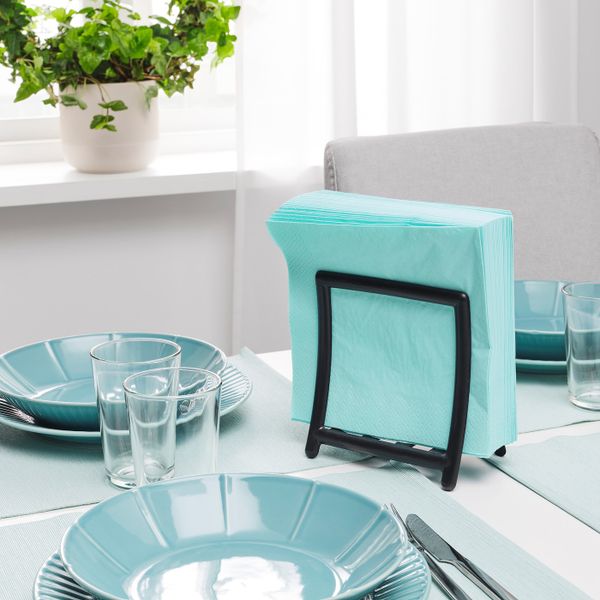 Салфетка бумажная, светлая бирюза 40x40 см IKEA FANTASTISK ФАНТАСТИСК 404.858.25 - фото 3