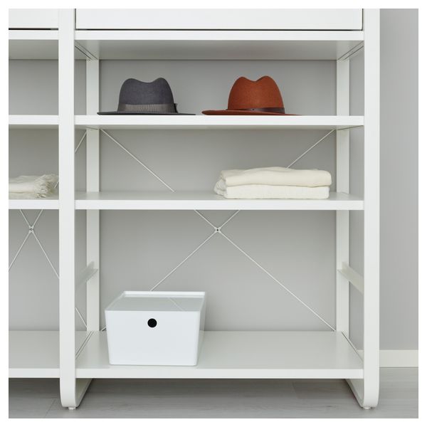 2 секции ЭЛВАРЛИ, белый, бамбук (125x55x126 см) - схема-чертеж с размерами