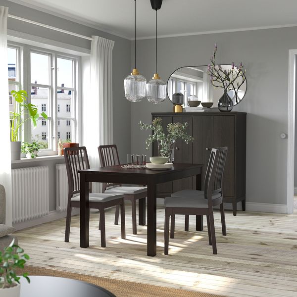 Стол и 4 стула, 130, 190x80 cm IKEA EKEDALEN ЛЕН ЭКЕДАЛЕН, LANEBERG ЛАНЕБЕРГ 694.829.54 - фото 3