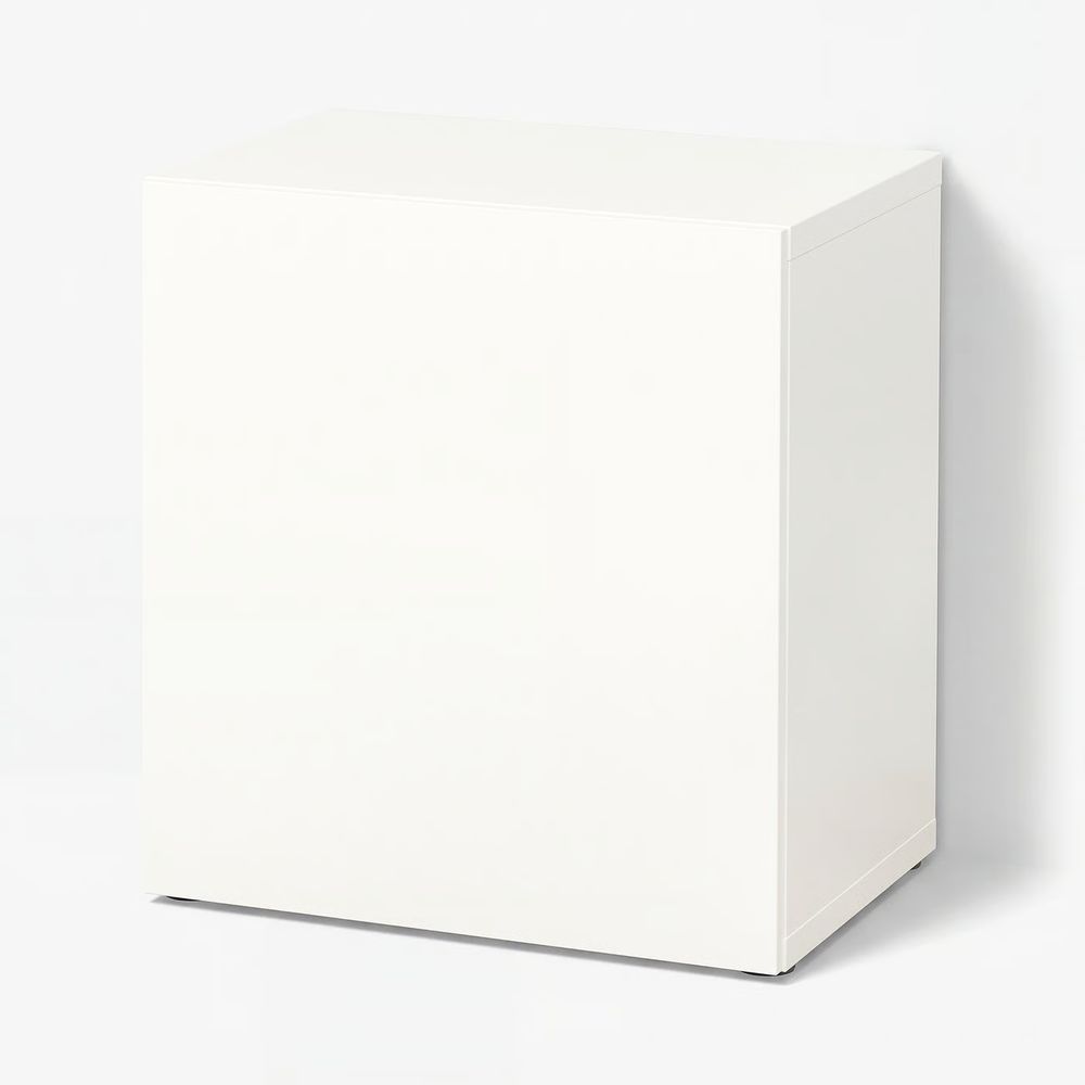 BESTÅ Стеллаж с дверью - белый/Lappviken белый 60x42x64 см - фото 1