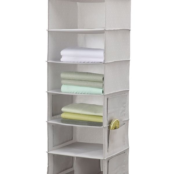 Подвесной модуль,7отделений, серый/с рисунком 30x30x90 см IKEA BLÄDDRARE БЛЭДДРАРЕ 604.744.06 - фото 2