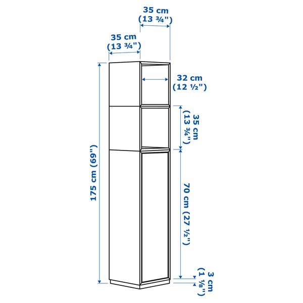 IKEA, дополнительный ракурс - схема-чертеж с размерами