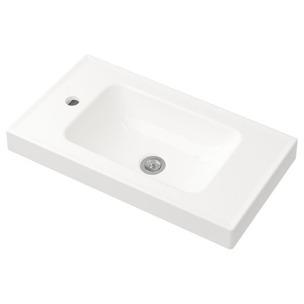 Одинарная раковина, белый 63 см IKEA ХАГАВИКЕН 904.037.90 - схема-чертеж с размерами