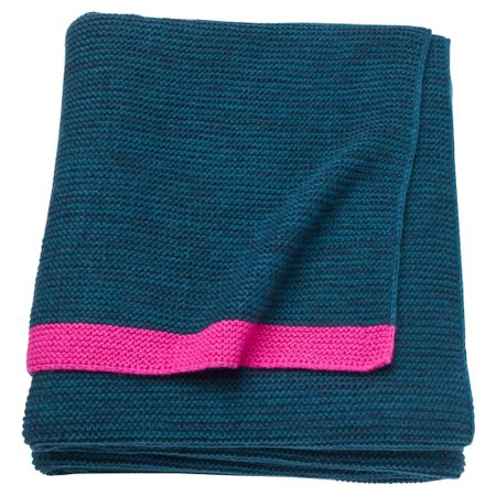 Плед ЛИЗАМАРИ, синий, розовый (130x170 см)