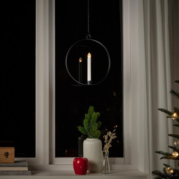 Светодиодный канделябр, круг/с батарейным питанием 33 см IKEA STRÅLA СТРОЛА 205.030.62 - фото 4