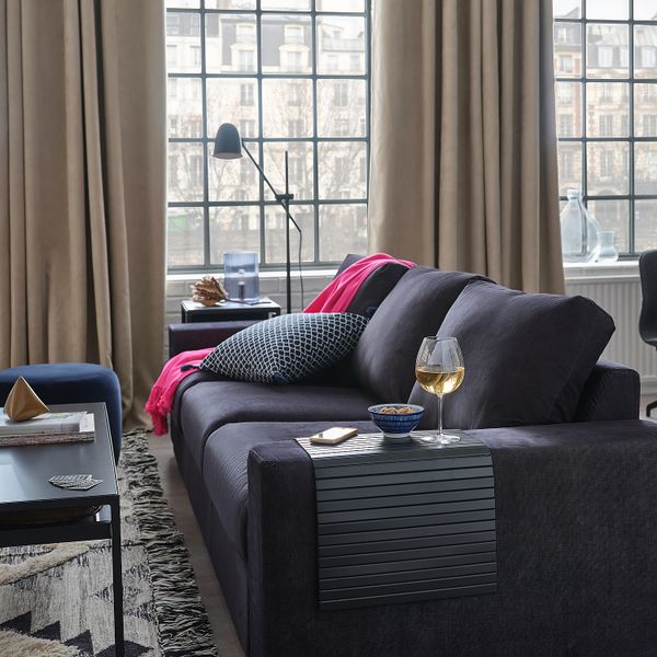 3-местный диван, с широкими подлокотниками, Saxemara черно-синий IKEA VIMLE ВИМЛЕ 194.014.70 - фото 3