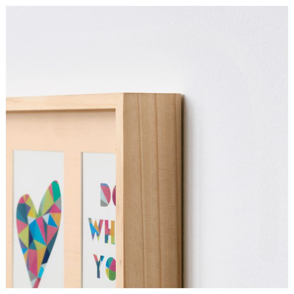 Рама для 3 фотографий БРЕДАРЮД, сосна - схема-чертеж с размерами