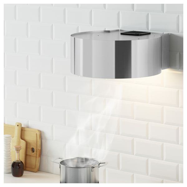 Колпак вытяжного шкафа стенного крепления УДДЕН, нержав сталь - фото 3