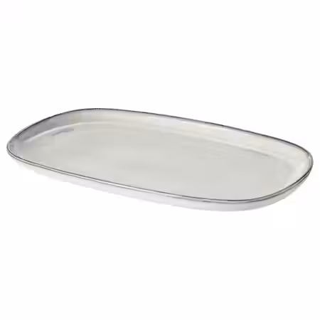 GLADELIG Тарелка - серый 31x19 см