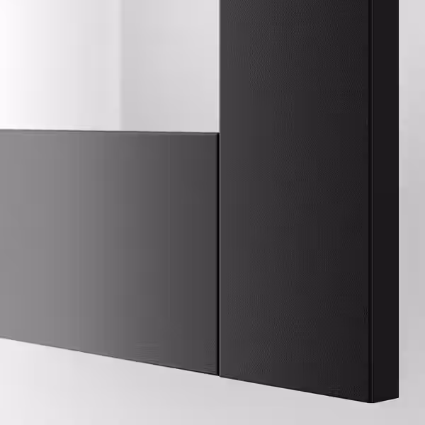 KNIVSHULT Фронтальная панель ящика, высокая - темно-серый 40 см - схема-чертеж с размерами