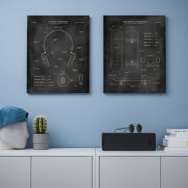 Картина, 40x50 см, Чертежи IKEA PJÄTTERYD ПЬЕТТЕРИД 805.605.68 - фото 3