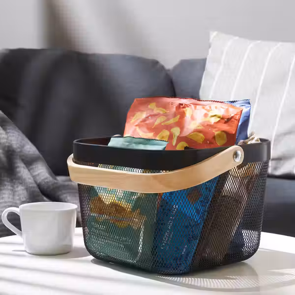 RISATORP Корзина - темно-серый 25x26x18 см - фото 4