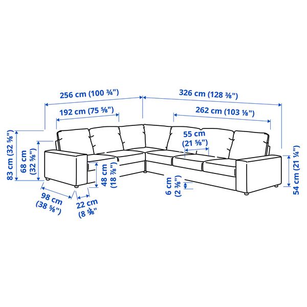 IKEA, дополнительный ракурс - схема-чертеж с размерами