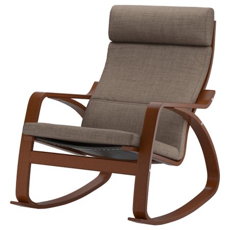 Кресло-качалка ПОЭНГ, классический коричневый, Исунда коричневый