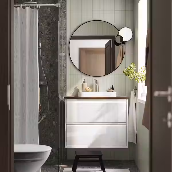 ÄNGSJÖN ЭНГШЁН / BACKSJÖN БАККШЁН Шкаф с ящиками/раковина/смеситель - фото 2