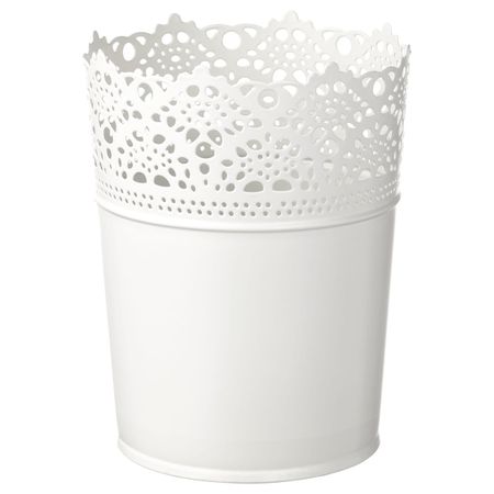 Кашпо, для дома, улицы/белый с оттенком 10.5 см IKEA SKURAR СКУРАР 103.719.34