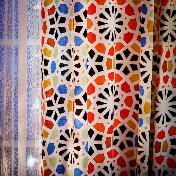 Гардины, 2 шт., разноцветный 145x300 см IKEA HEMBJUDEN ХЕМБЬЮДЕН 505.119.99 - схема-чертеж с размерами