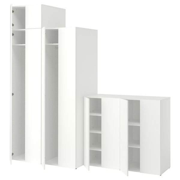 LASTARE Гардероб, комбинация - белый 240x62x236 см - фото 1