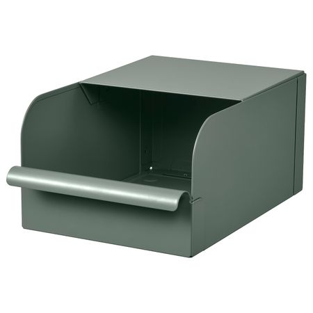 Контейнер, серо-зеленый/металлический 17.5x25.0x12.5 см IKEA REJSA РЕЙСА 804.577.93