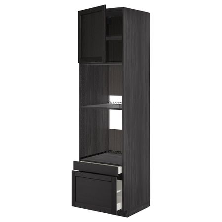 Высокий шкаф для духовки, комбинированный духовка + дверца, 2 ящика IKEA METOD МЕТОД, MAXIMERA МАКСИМЕРА 394.689.83