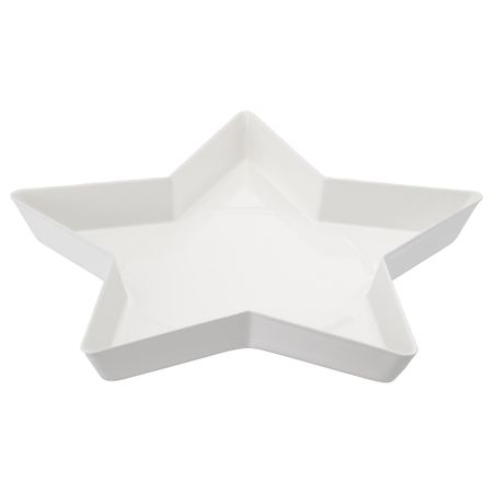 Тарелка для свечи ВИНТЕР 2018, звезда, белый (15 см)