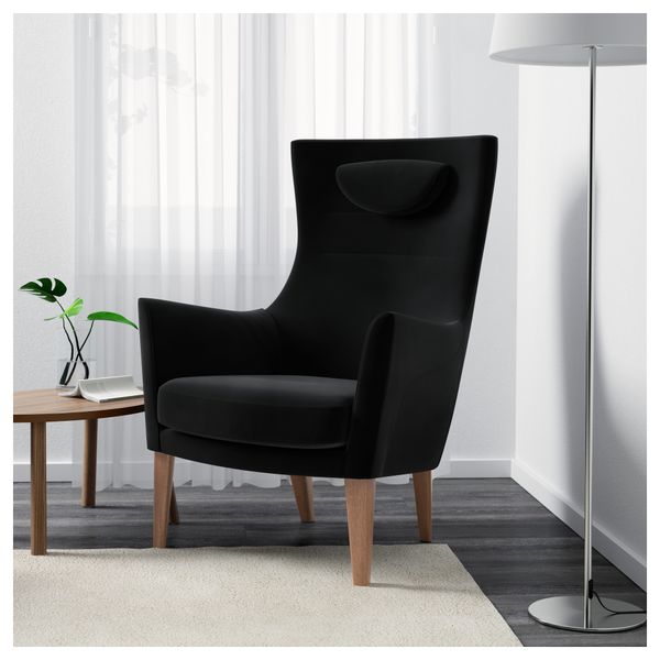 Кресло c высокой спинкой СТОКГОЛЬМ, Сандбакка черный - фото 2