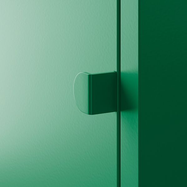 Комбинация для хранения, темно-зеленый/оранжевый 35x70 см IKEA ЛИКСГУЛЬТ 892.486.58 - фото 3