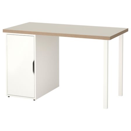 Стол ЛИННМОН / ГОДВИН, бежевый, белый (120x60 см)