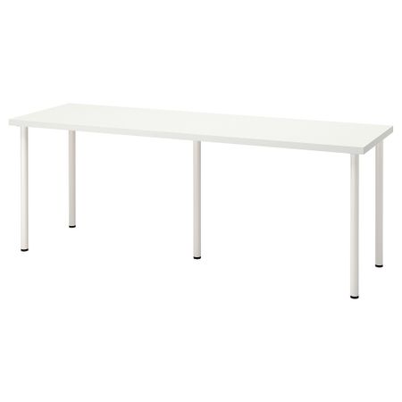 Письменный стол, белый, 200x60 см IKEA LAGKAPTEN ЛАГКАПТЕН, ADILS АДИЛЬС 294.175.74