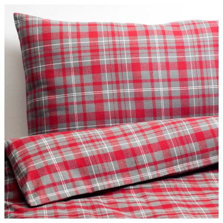 Пододеяльник и 1 наволочка СПЭРРЛОСТА, красный, серый