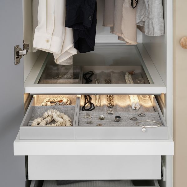 Выдвижная полка+вставка, белый 50x58 см IKEA KOMPLEMENT КОМПЛИМЕНТ 792.493.71 - фото 3