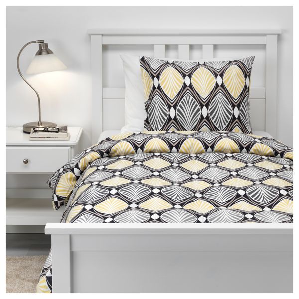 Пододеяльник и 1 наволочка ХЭСТФИБЛА, серый, желтый - фото 5