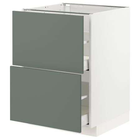 Напольный шкаф 2 форнтальных, 2 высоких ящик, 60x60 cm IKEA METOD МЕТОД, MAXIMERA МАКСИМЕРА 493.068.53