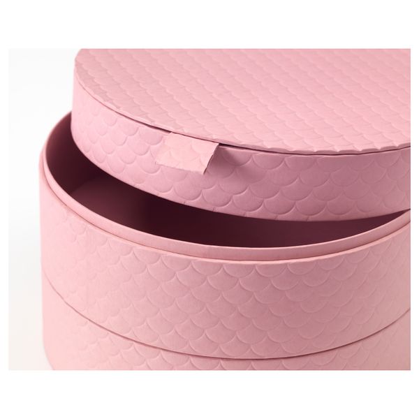 Коробка с крышкой ПАЛЬРА, светло-розовый (22 см) - схема-чертеж с размерами